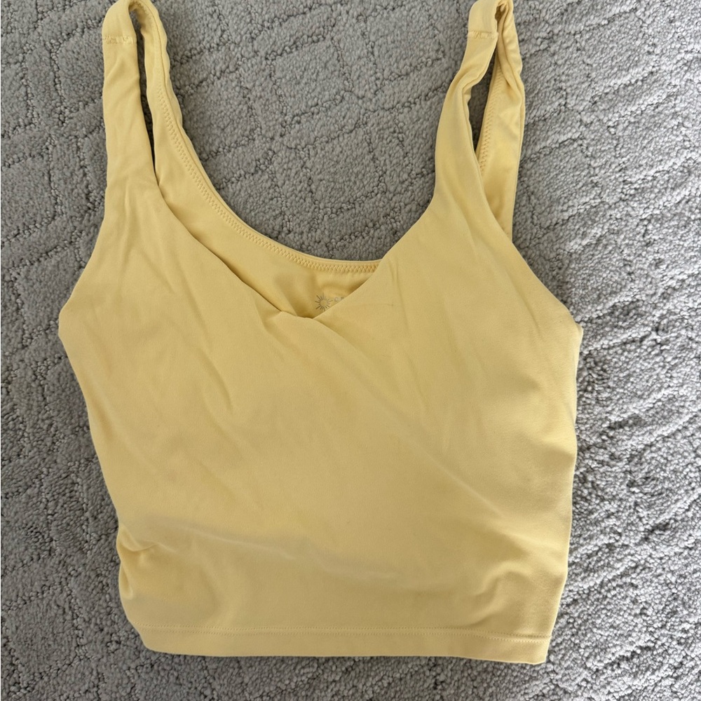 Aerie Light Yellow Tank Top